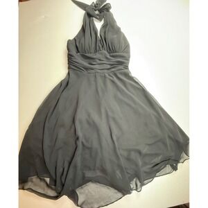 Twenty One Black Halter Dress Fit and Flare Sleeveless Party Cocktail Dress